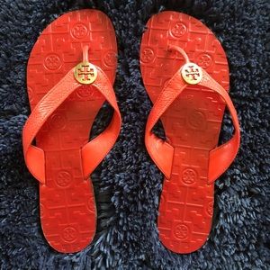 Tory Burch Leather Flip Flops